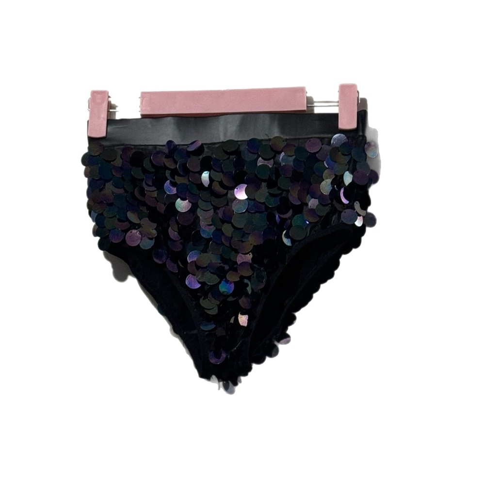 Sequin High Waist Women Shorts - Black